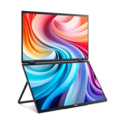 Acer PD3, PD163Q, Dubbel hopfällbar bärbar monitor, 15,6" Full HD, IPS-panel